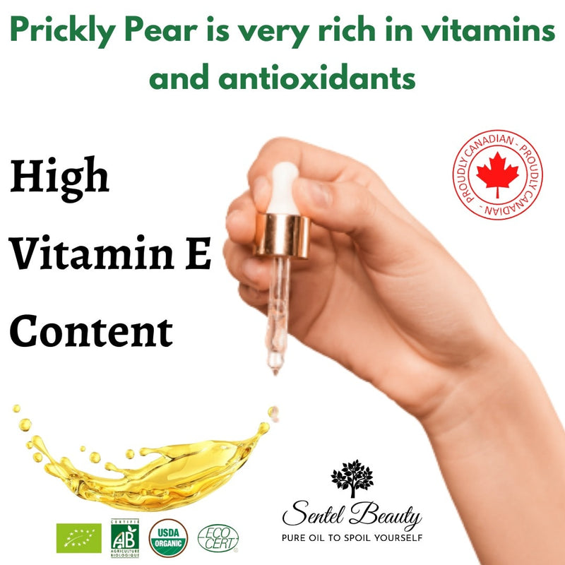 Prickly Pear Oil - Cold Pressed & Unrefined - Natural Vitamin E, K + Amino  Acids.